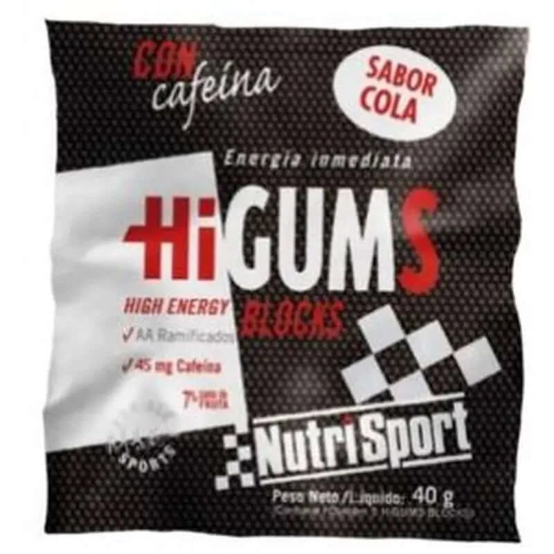Nutrisport Higums Cola Flavour cu cofeină Afișaj 20Bags