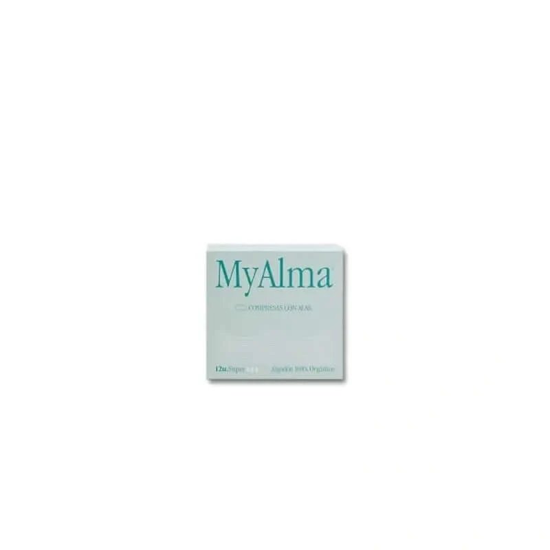 Myalma 100% bumbac organic Pads Super , 12 unități