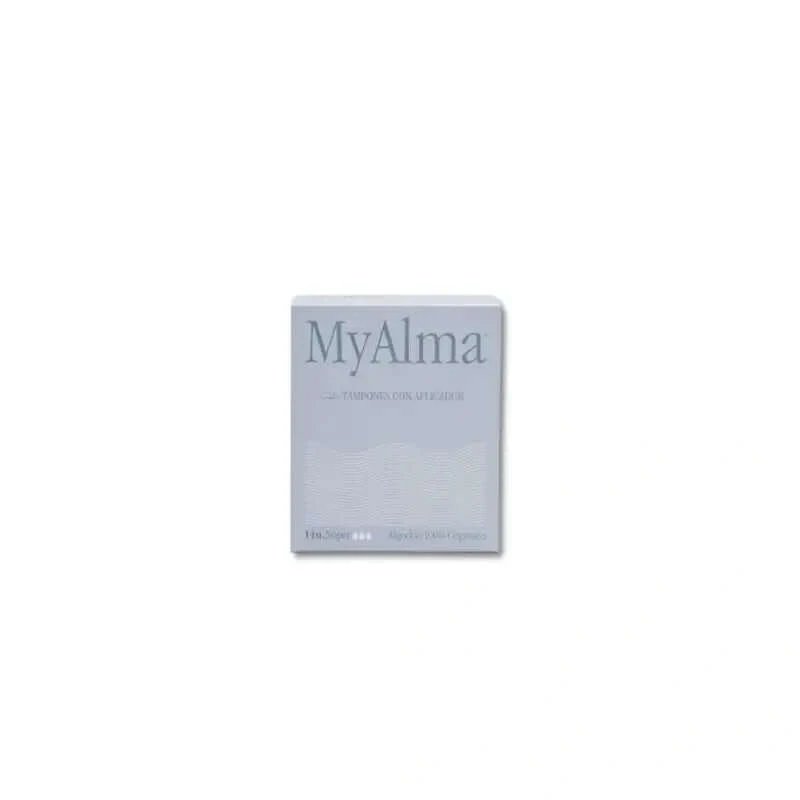 Myalma 100% tampoane din bumbac organic cu super aplicator , 14 unități
