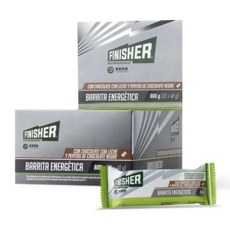 Finisher Energy Bar Ciocolată cu lapte și ciocolată cu chipsuri, 20x40gr