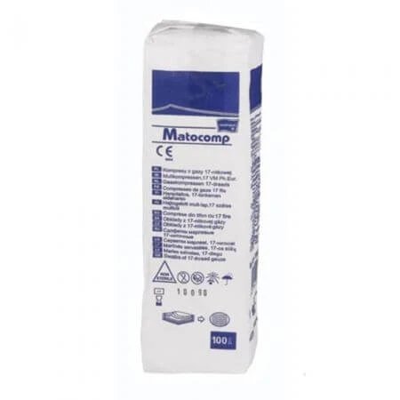 Comprese din tifon cu 17 fire Matocomp, 100 bucati, Matopat