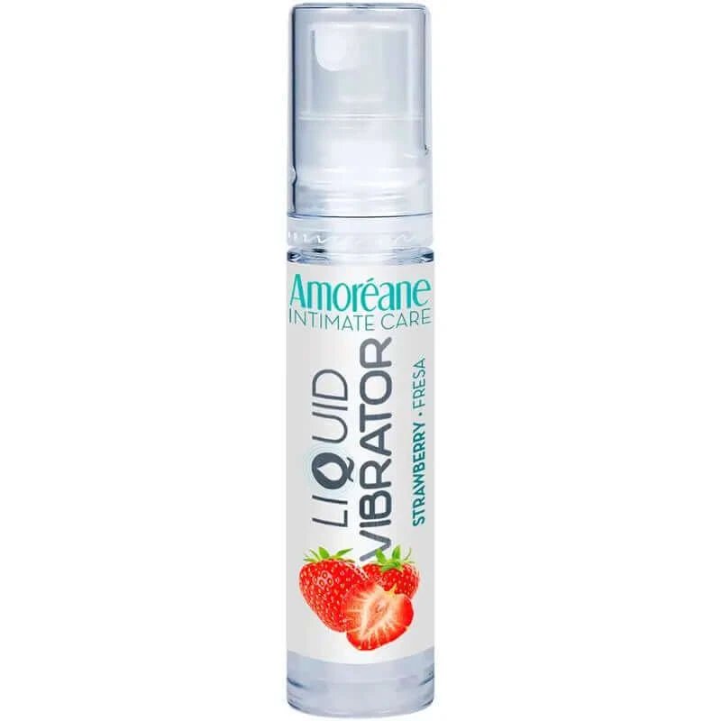 Amoreane Căpșuni Vibrator lichid pe bază de apă 10 Ml