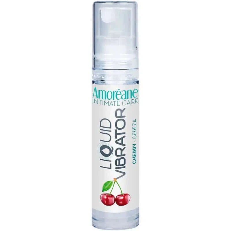 Amoreane Vibrating Liquid Vibrator pe bază de apă Cherry 10 Ml