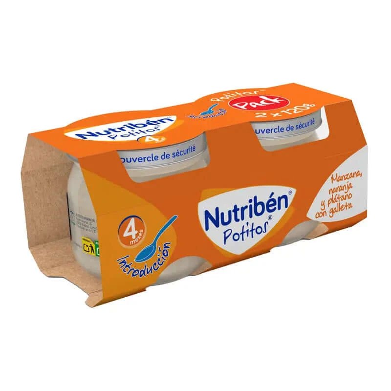 Nutribén Pack Multifruit Potito, 2X120 g