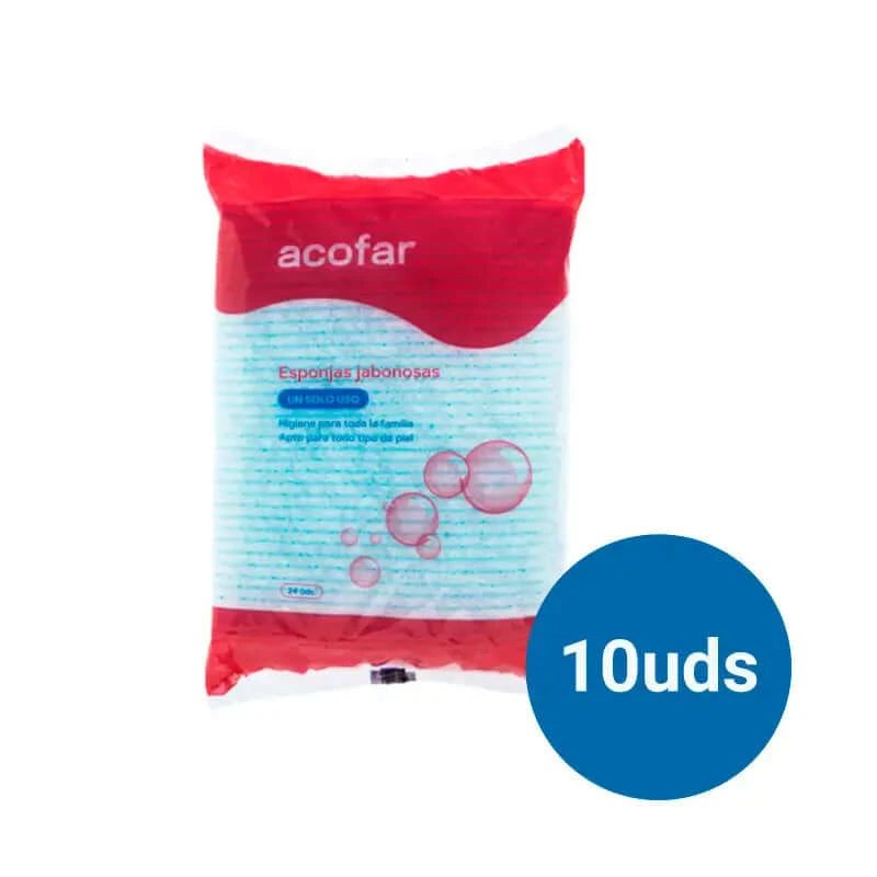 Acofar Pack Burete săpun de unică folosință, 24 bureți x 10 pungi