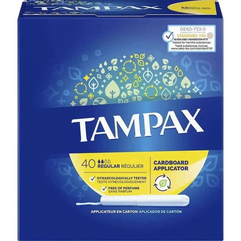 Tampoane Tampax Regular cu aplicator , 40 unități