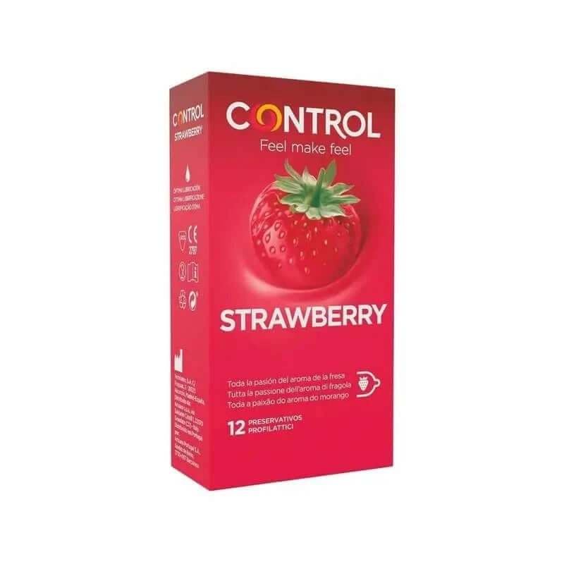 Prezervative Control Strawberry, 12 unități