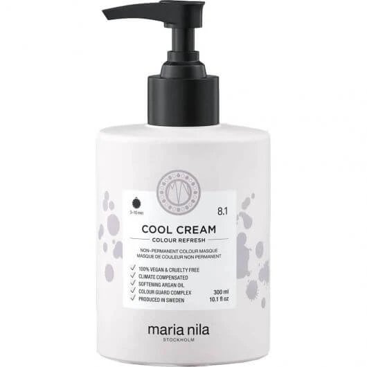 Masca de par nuantatoare Colour Refresh, Cool Cream 8.1, 300 ml, Maria Nila