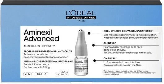 L'Oréal Professionnel Aminexil Advanced Ampule pentru păr pentru căderea părului 10x6ml
