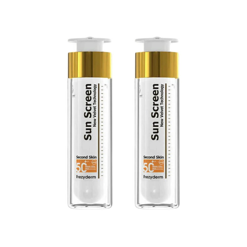 Frezyderm Sun Screen Velvet Cremă de Față Antisolară Waterproof SPF50+ 2x50ml