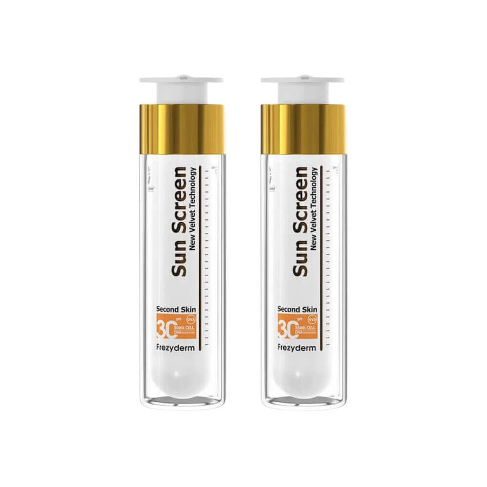 Frezyderm Sun Screen Velvet Cremă de Față cu Protecție Solară Rezistentă la Apă SPF30 2x50ml