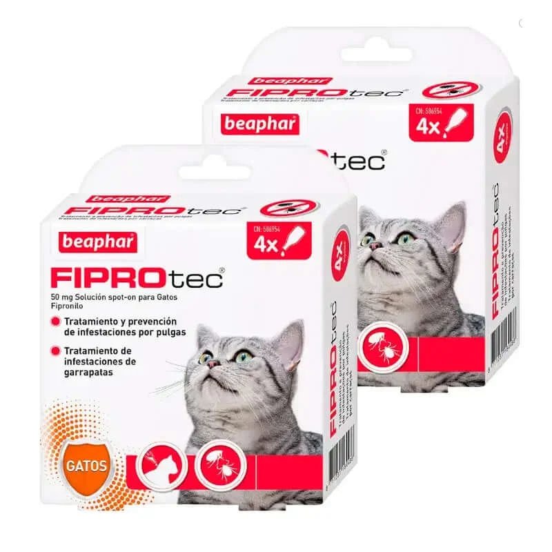 Beaphar Fiprotec Spot On Cat 4 Pip x 0,5 ml, pachet 2 bucăți