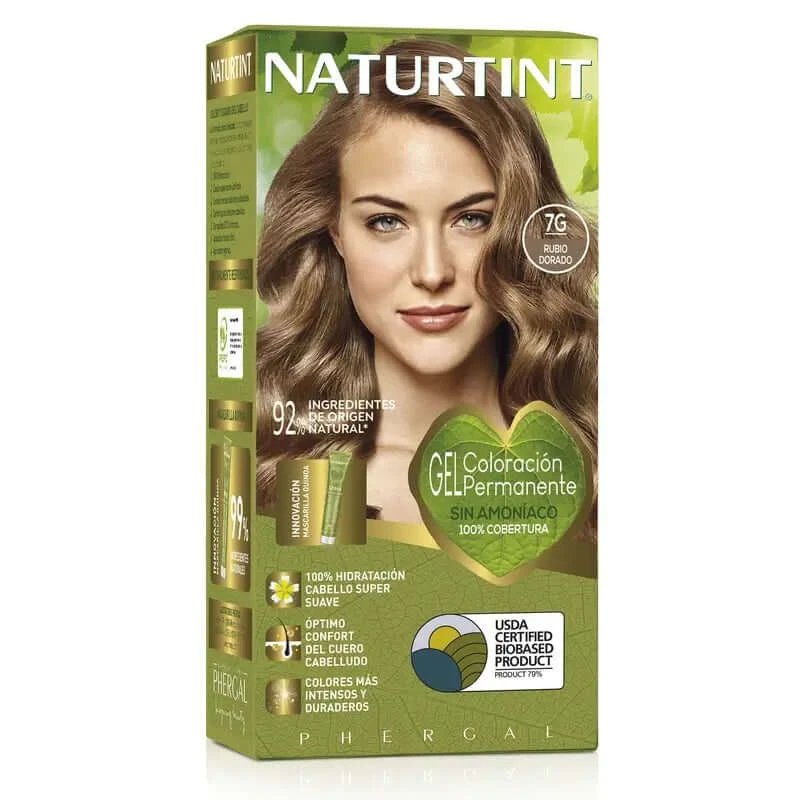 Naturtint Vopsea de păr permanentă fără amoniac 7G - Blond auriu