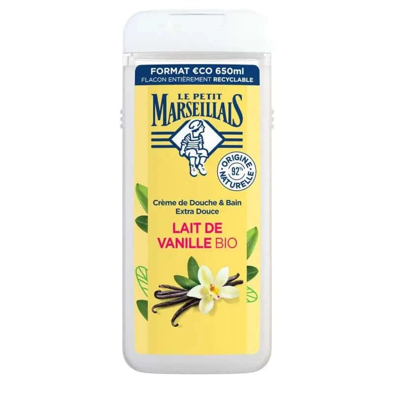 Le Petit Marseillais Gel de duș extra delicat pentru corp, lapte de vanilie bio, 650 ml