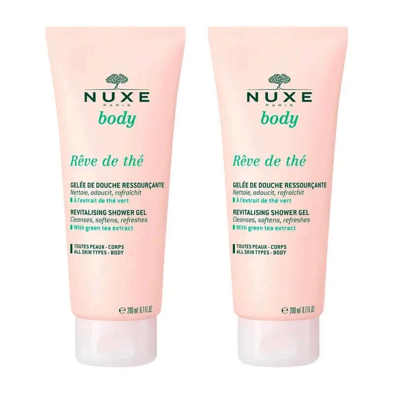 Gel de duș Nuxe Duplo Rêve de Thé, 2X200 ml
