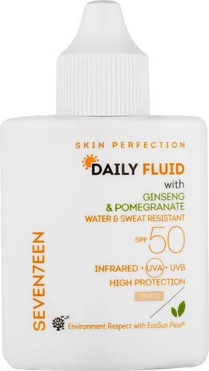 Seventeen Daily Fluid Loțiune Solară Rezistentă la Apă Pentru Față SPF50 cu Pigment 35ml