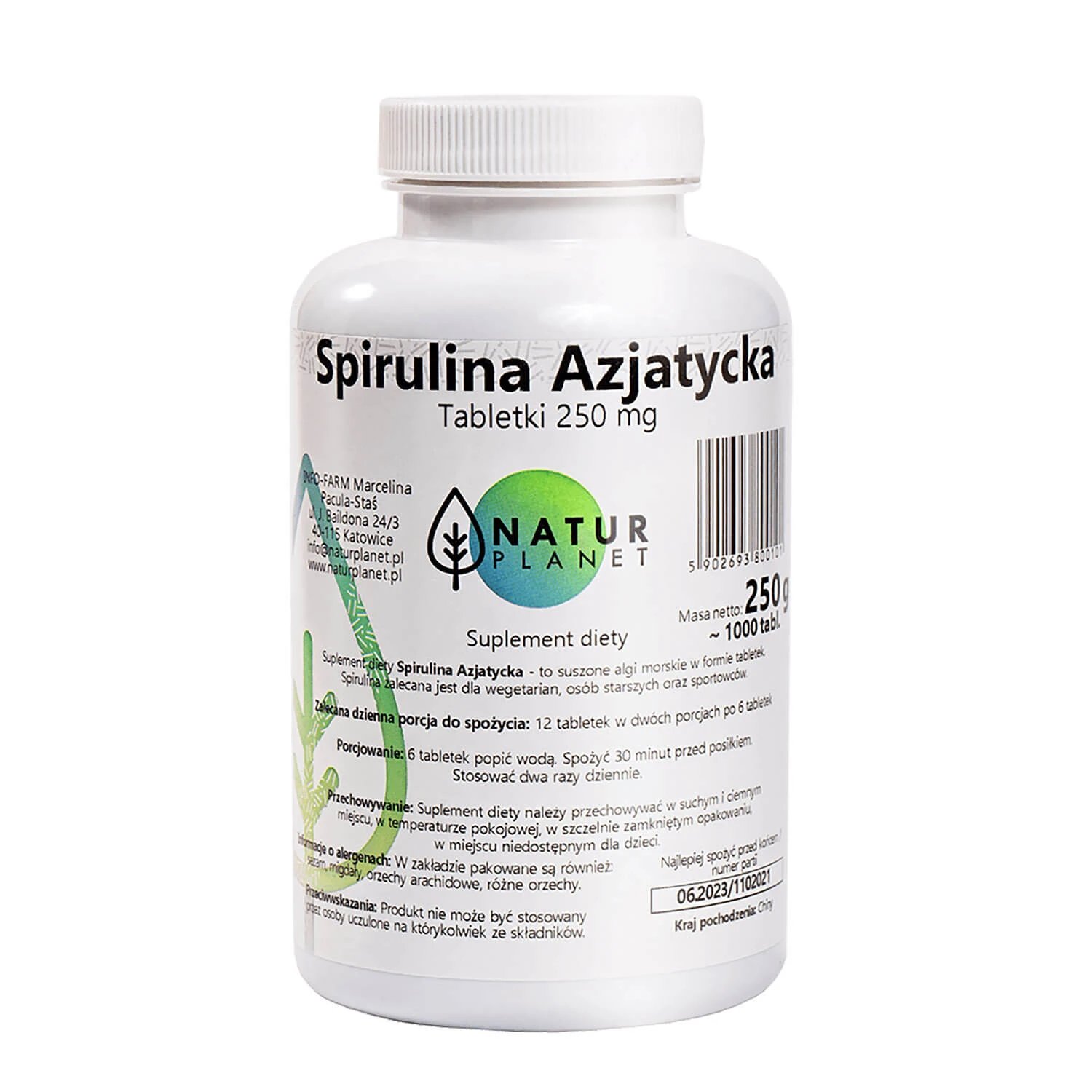 Natur Planet Spirulina, 1000 comprimate