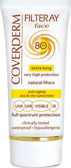 Coverderm Filteray Cremă de Față cu Protecție Solară Rezistentă la Apă SPF80 50ml