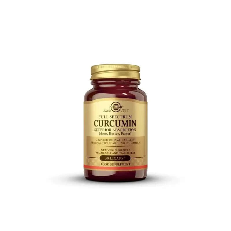 Solgar spectru complet de turmeric, 30 capsule
