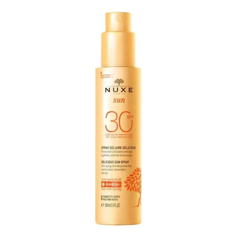 Nuxe Sun Sun Spray Delicios de protecție solară pentru față și corp SPF 30