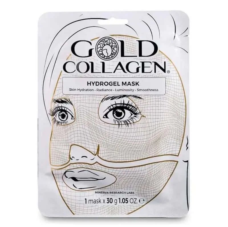 Minerva Gold Colagen Hydrogel Mask, 1 mască