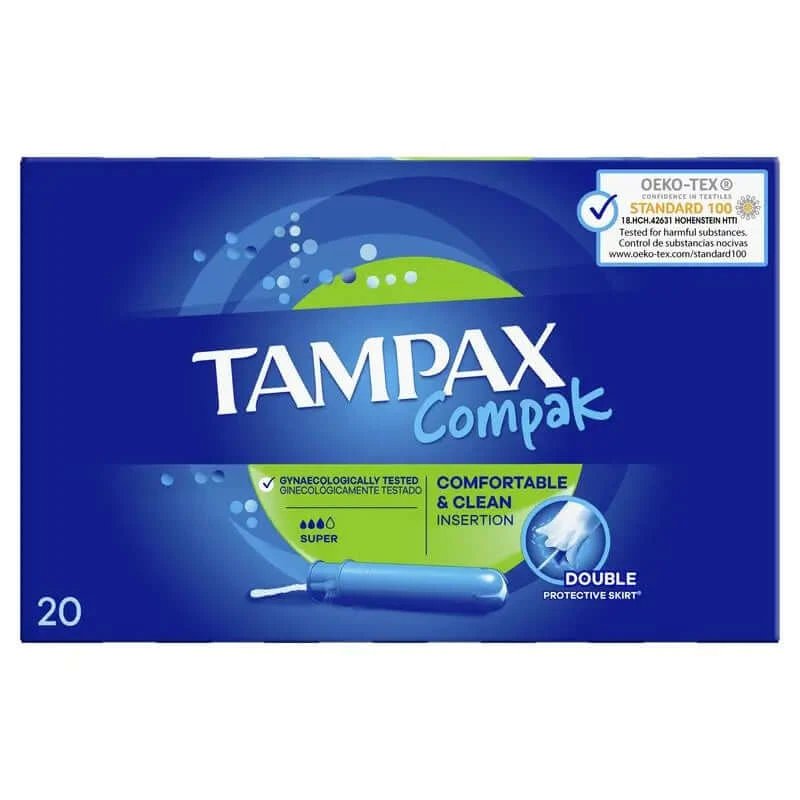 Tampax Compak Super Tampoane Cu Aplicator , 20 unități