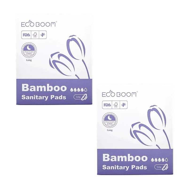 Comprese Eco Boom Pack - Pachet de noapte cu absorbție ridicată - Intensiv, 2 X 8 buc.