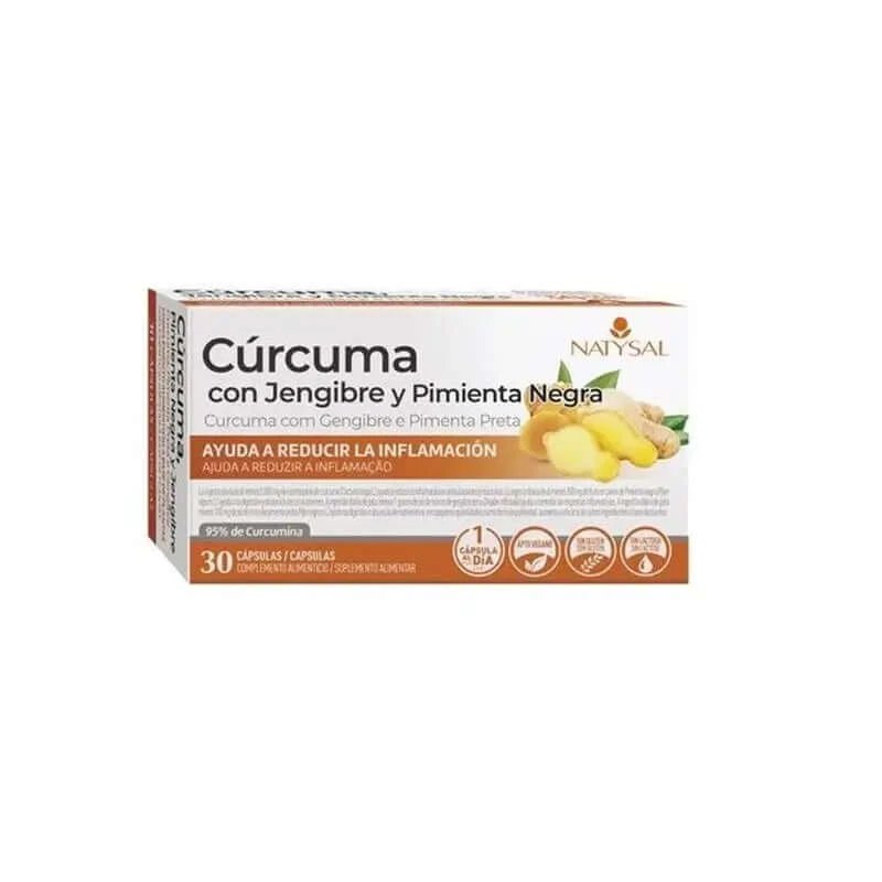 Natysal Curcuma cu ghimbir și piper negru 30Cap.