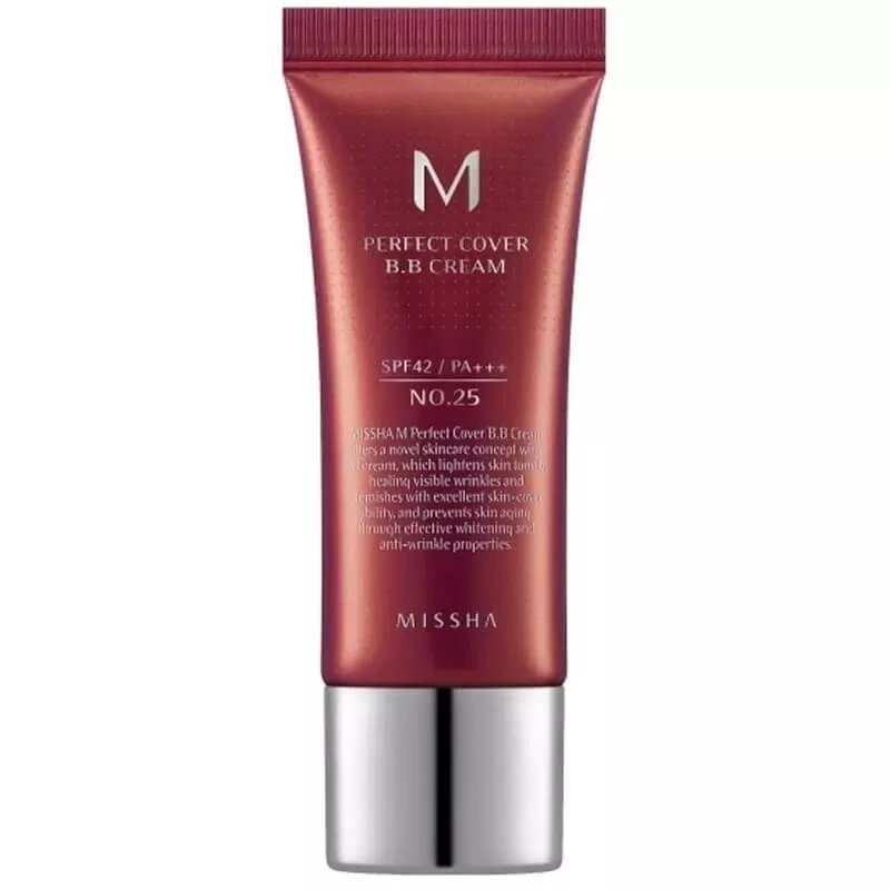 Missha M Perfect Cover BB Cream SPF42 Cremă BB multifuncțională nr.25 Warm Beige, 20 ml