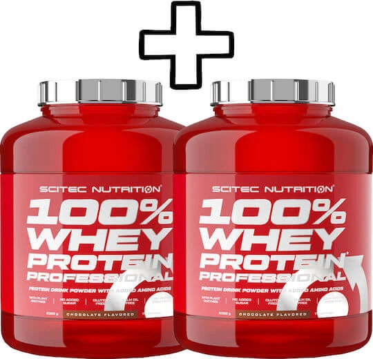 Scitec Nutrition 100% Whey Protein Professional 2350g Căpșuni și Ciocolată Albă & Scitec Nutrition 100% Whey Protein Professional 2350g Cheesecake cu Lămâie Pachet Personalizat