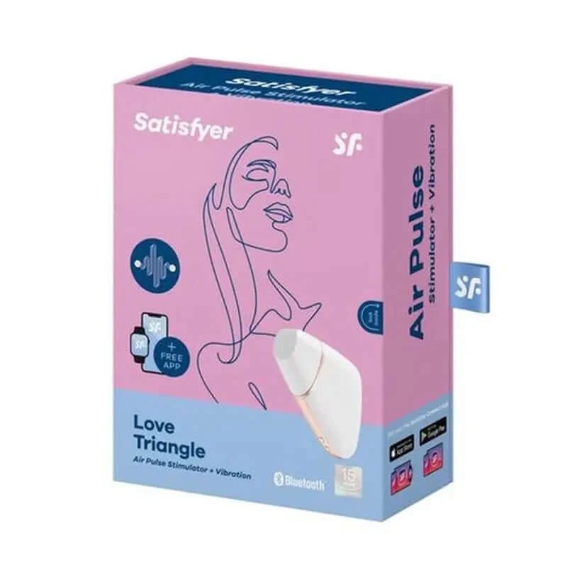Satisfyer Connect Love Triangle Stimulator & Vibrator - Alb