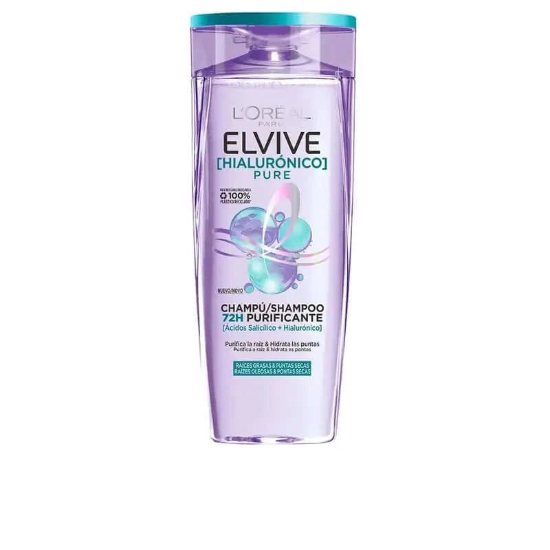 L'Oréal Paris Elvive Hyaluronic Pure Shampoo: curăță, hidratează, conferă strălucire și corp, fără silicon, 400Ml