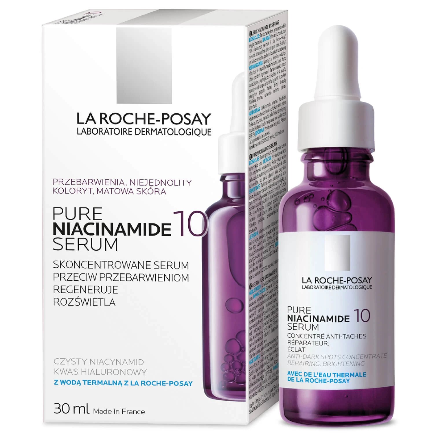 La Roche-Posay Pure Niacinamide 10, ser facial concentrat împotriva hiperpigmentării, 30 ml