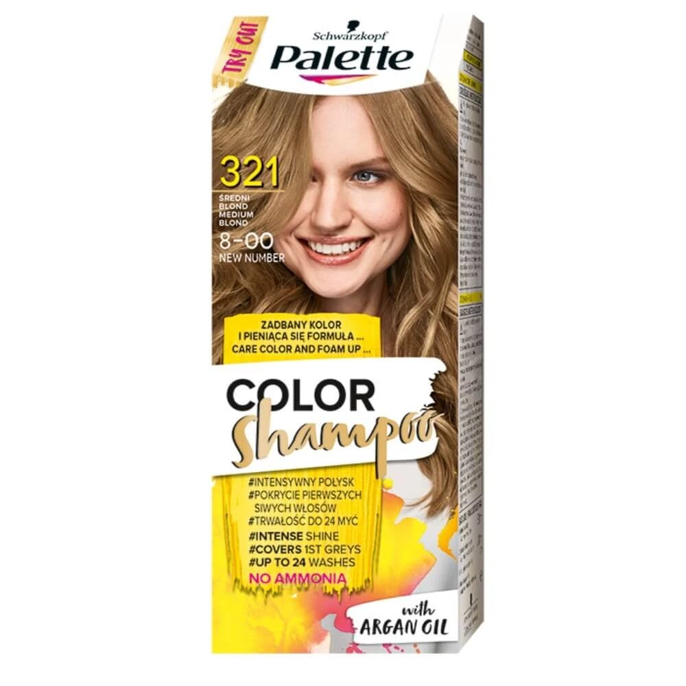 Palette Color Shampoo pentru wos până la 24 meu 321 (8-00) Roșu Blond