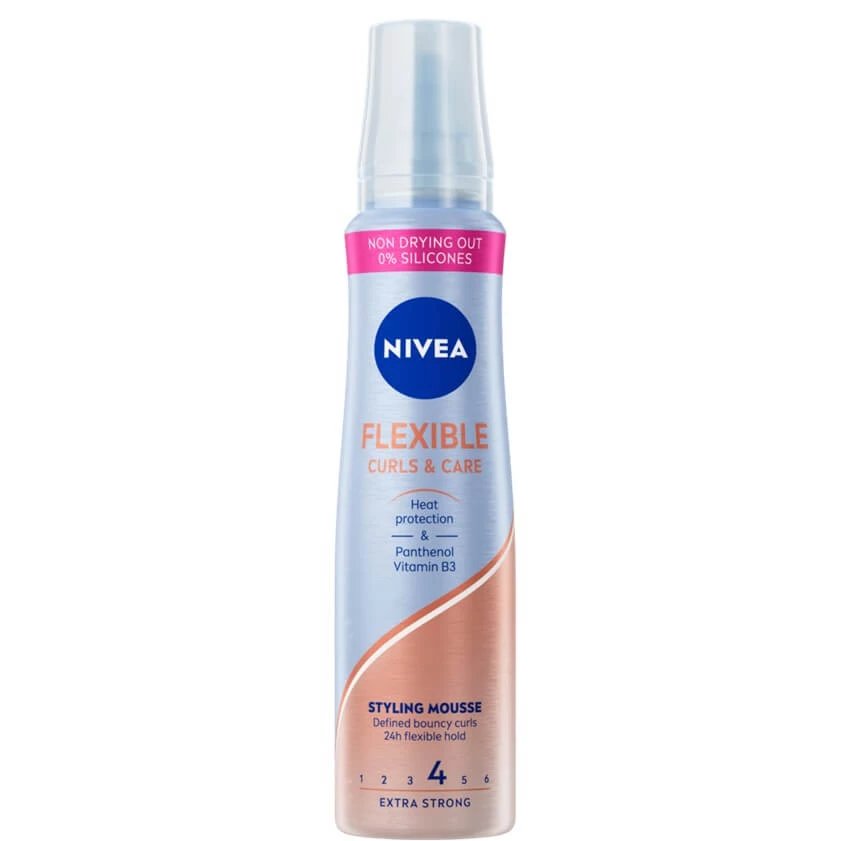 Nivea Flexible Curls amp; Care Spumă de styling pentru păr creț, 150ml