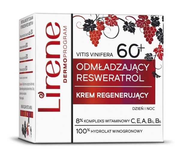 Lirene, Cremă de față cu Resveratrol 60+, 50 ml