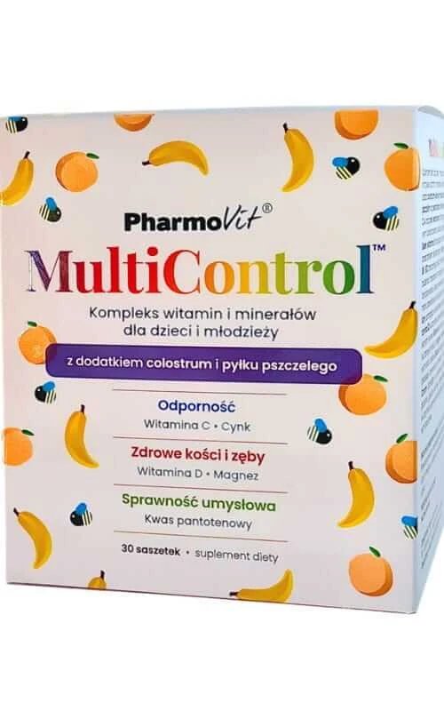 MultiControl Complex de vitamine și minerale pentru copii și adolescenți 30 pliculețe Pharmovit