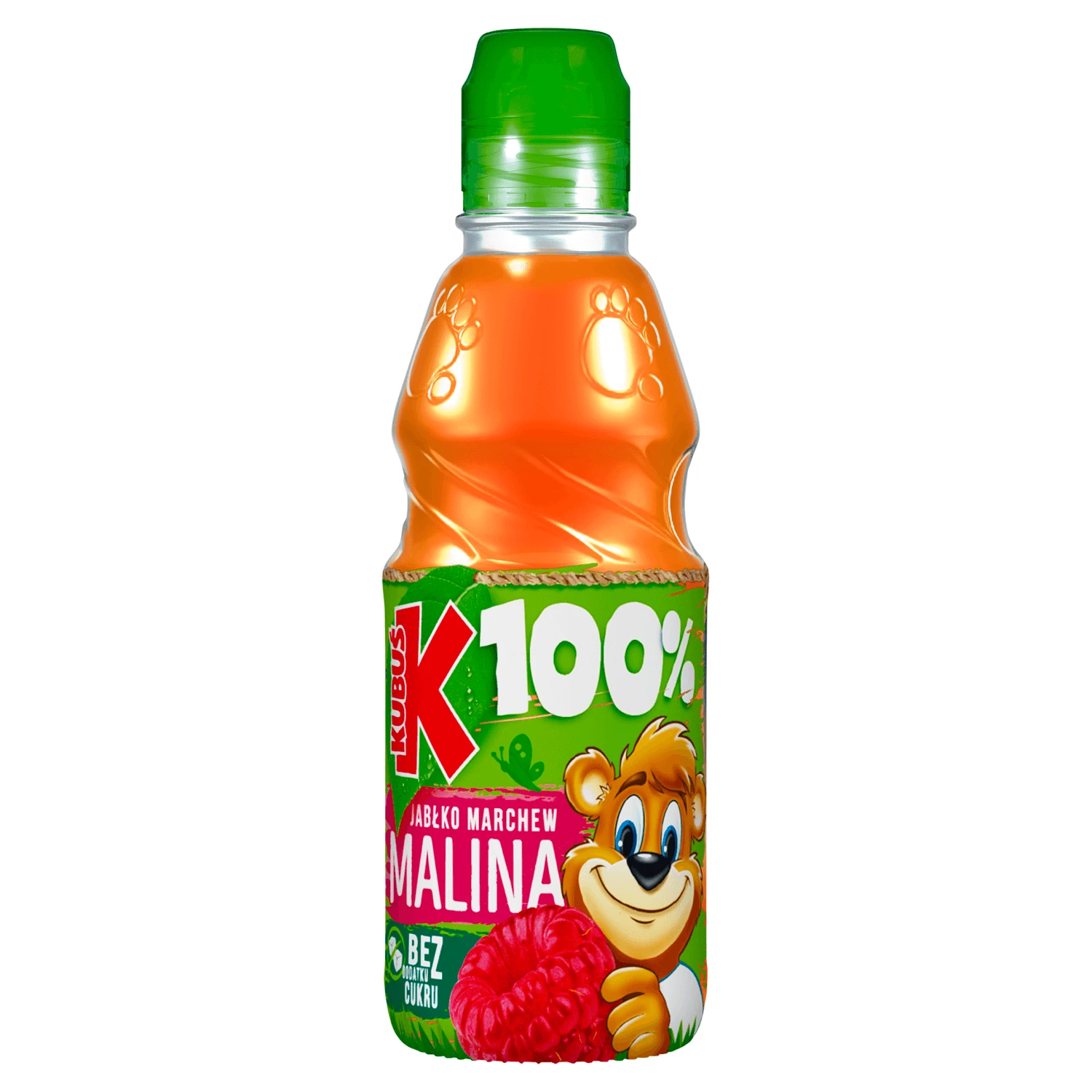 Kubuś 100% suc, măr, morcov, zmeură, 300 ml