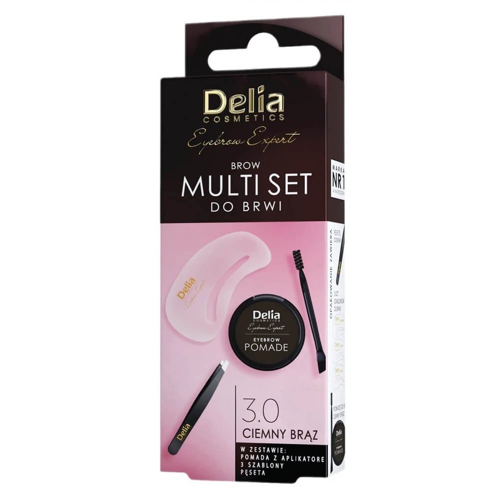 Delia Brow Multi Set Eyebrow Styling Kit 3.0 Maro închis