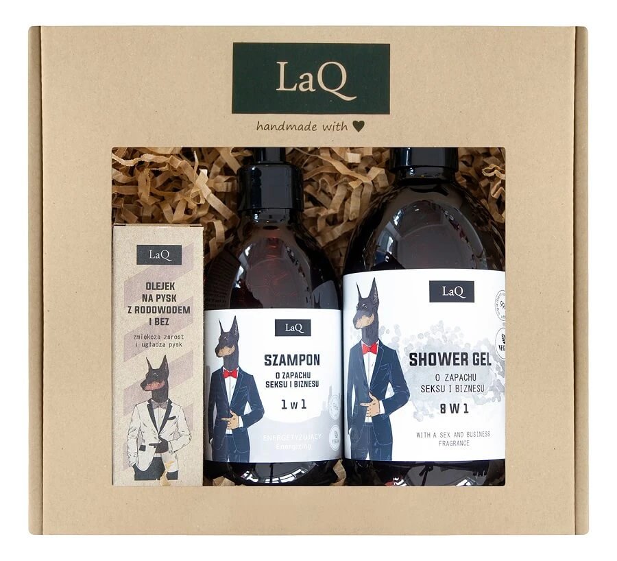 LaQ Doberman Set Doberman Gel 500 ml + Șampon 300 ml + Ulei 30 ml