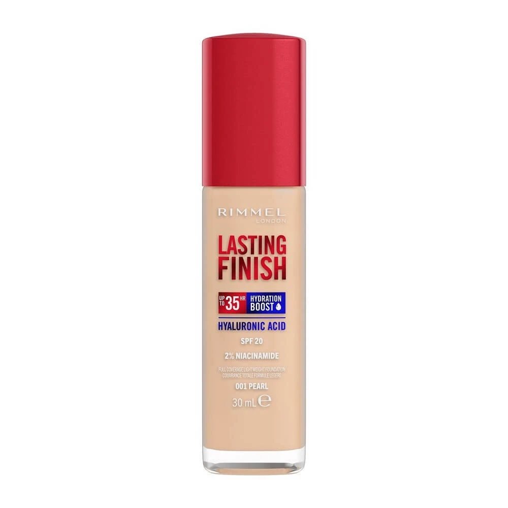 Rimmel Lasting Finish Fond de ten hidratant și cu acoperire de lungă durată cu SPF20 001 Pearl, 30ml
