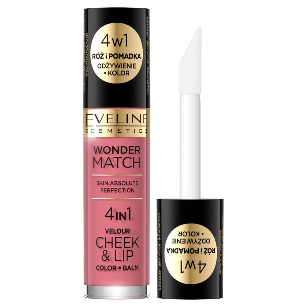 Eveline Cosmetics Wonder Match Velour Cheek amp;Lip Blush and Liquid Lipstick 04, 4.5 ml