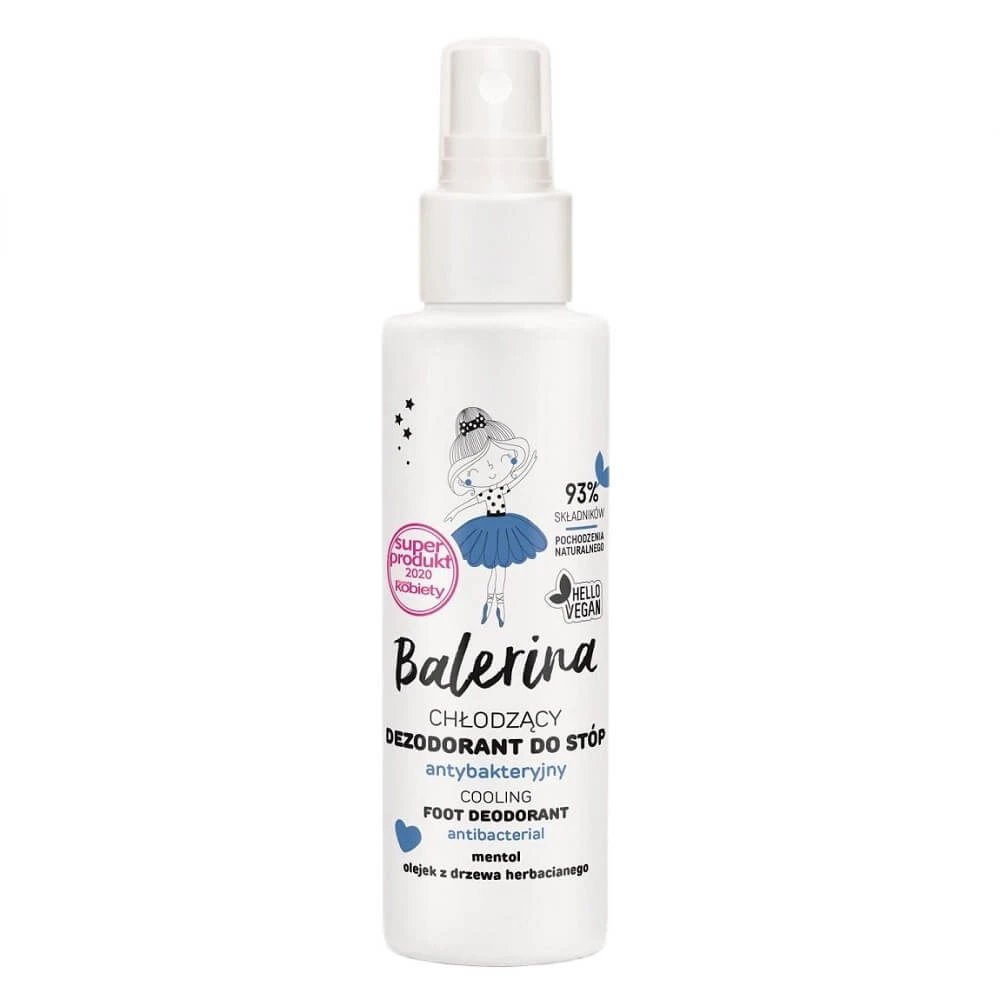 Deodorant antibacterian pentru picioare Floslek Balerina Cooling, 100 ml
