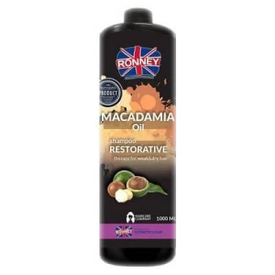 RONNEY Șampon de întărire - ulei de macadamia, 1000ml