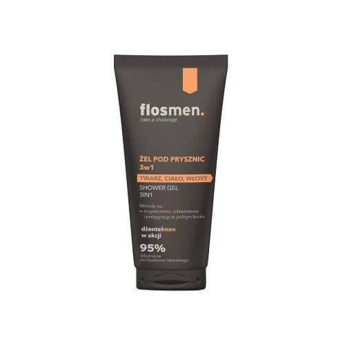 Floslek Flosmen Gel de duș 3 în 1, 225 ml
