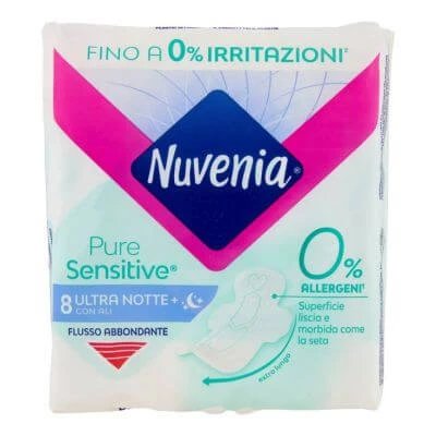 Nuvenia pure sensitive ultra night 8 bucăți