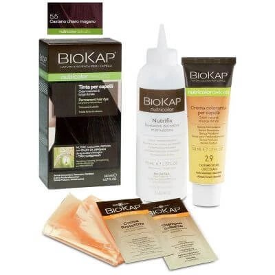 Biokap nutricolor delicat 5.50 maro deschis mahon nuanță tub + sticlă