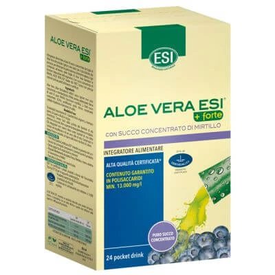 Esi suc de aloe vera + afine puternice 24 băuturi de buzunar