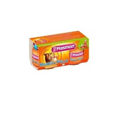 Carne de vită/pui omogenizată Plasmon 80 g x 2 bucăți