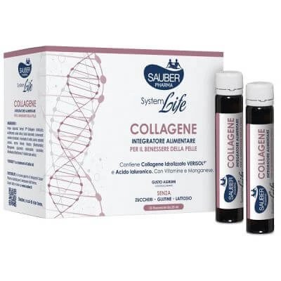 Sauber systemlife colagen anti-îmbătrânire 10 fiole 25 ml
